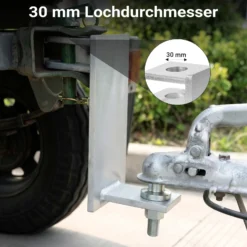 Wiltec Anhängerkupplung + Kupplungskugel 50 mm, Kombikupplung 260 x 140 mm und Kugelkopf bis 3,5 t für Rangierbetrieb