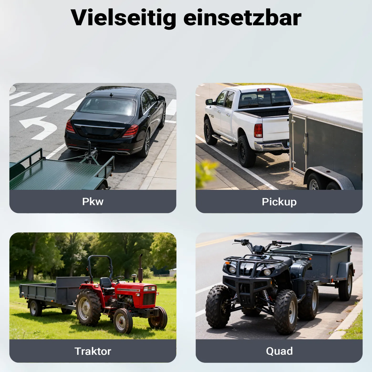 Wiltec Anhängerkupplung + Kupplungskugel 50 mm, Kombikupplung 260 x 140 mm und Kugelkopf bis 3,5 t für Rangierbetrieb
