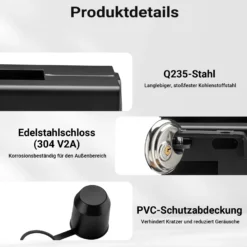 Wiltec Anhängerschloss mit Stecksystem 70 mm Vorhängeschloss, Diebstahlsicherung aus Stahl für Anhänger