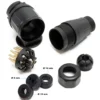 Wiltec Anhänger Stecker 13-polig 12V, Kunststoff Adapter für PKW Anhänger, Anhängerkupplung Steckanschluss, Anhängersteckdose