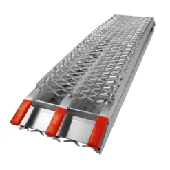 Wiltec Auffahrrampe 226 cm 340 kg für ATV Motorrad Quad, Aluminium Auffahrschiene faltbar, Verladerampe rutschsicher