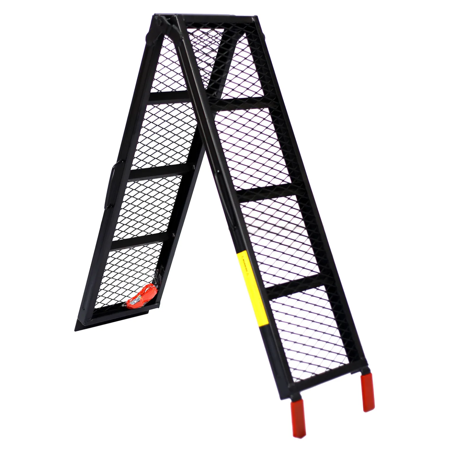 Wiltec Auffahrrampe 203 cm 340 kg für ATV Motorrad Quad, Stahl Auffahrschiene faltbar, Verladerampe rutschsicher, gummierte Auflagefläche