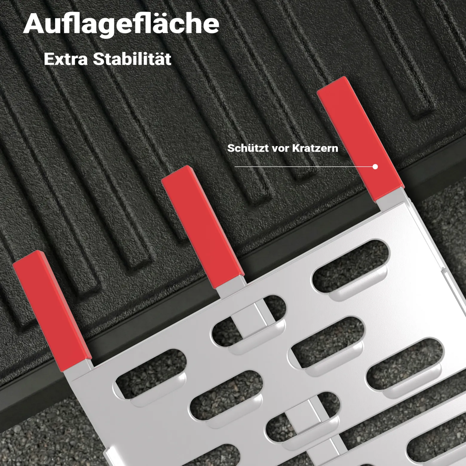 Wiltec Auffahrrampe 226 cm 340 kg für Motorrad ATV Quad, Aluminium Auffahrschiene faltbar, Verladerampe rutschsicher
