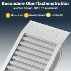 Wiltec Auffahrrampe 161 cm 2025 kg für Motorrad ATV Quad, Aluminium Auffahrschiene, Verladerampe rutschsicher