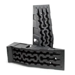 Wiltec Auffahrrampe 2er Set Schwerlast bis 5 t aus Kunststoff für PKW, Stabile Autorampen für schwerere Fahrzeuge