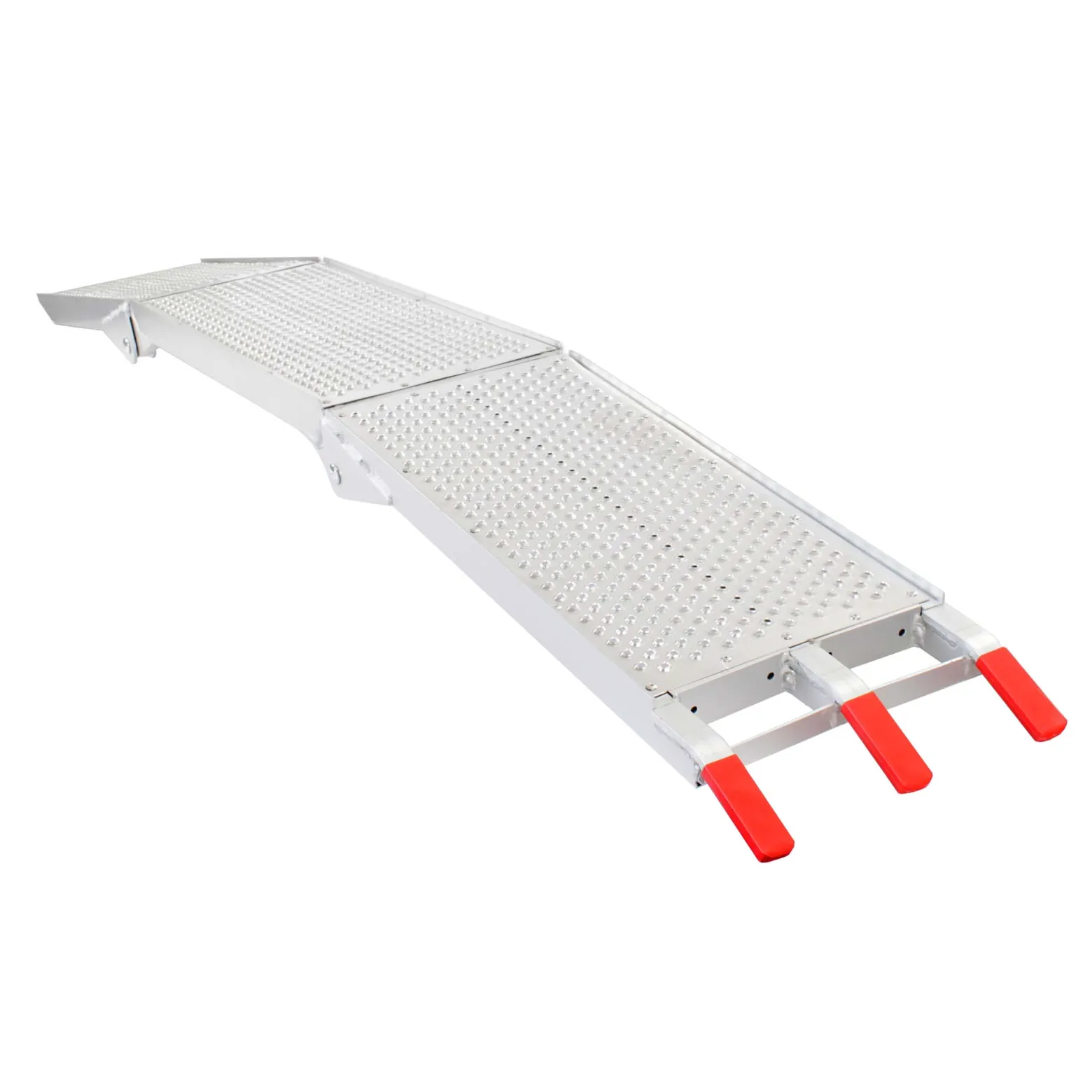 Wiltec Auffahrrampe 3-fach klappbar 199cm 270kg für Motorrad ATV Quad, Aluminium Auffahrschiene faltbar, Verladerampe rutschsicher