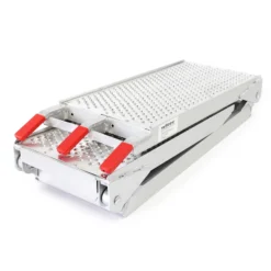 Wiltec Auffahrrampe 3-fach klappbar 199cm 270kg für Motorrad ATV Quad, Aluminium Auffahrschiene faltbar, Verladerampe rutschsicher