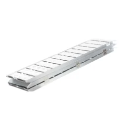 Wiltec Auffahrrampe 3-fach klappbar 215cm 340kg pro Element für Motorrad ATV Quad, Aluminium Auffahrschiene faltbar, Verladerampe rutschsicher
