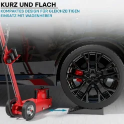 Wiltec Auffahrrampen kurz extra flach 2 Stück aus Kunststoff bis 3 t Autorampe Pkw Auto Kfz Rampe