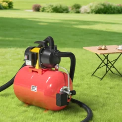 Wiltec Ausdehnungsgefäß 50 Liter, horizontaler Membrankessel für Hauswasserwerke und Druckerhöhungsanlagen mit EPDM Membran