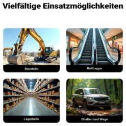 Wiltec ausziehbares Absperrgitter 250 cm aus Kunststoff, Scherengitter mit Reflektorband, Baustellenabsperrung befüllbar und faltbar, Absperrung für Verkehr