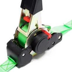 Wiltec Automatik Zurrgurt 320 daN Zuglast 3 m x 25mm PES Spanngurt mit S-Haken selbstaufrollend, ideal für Autotransport