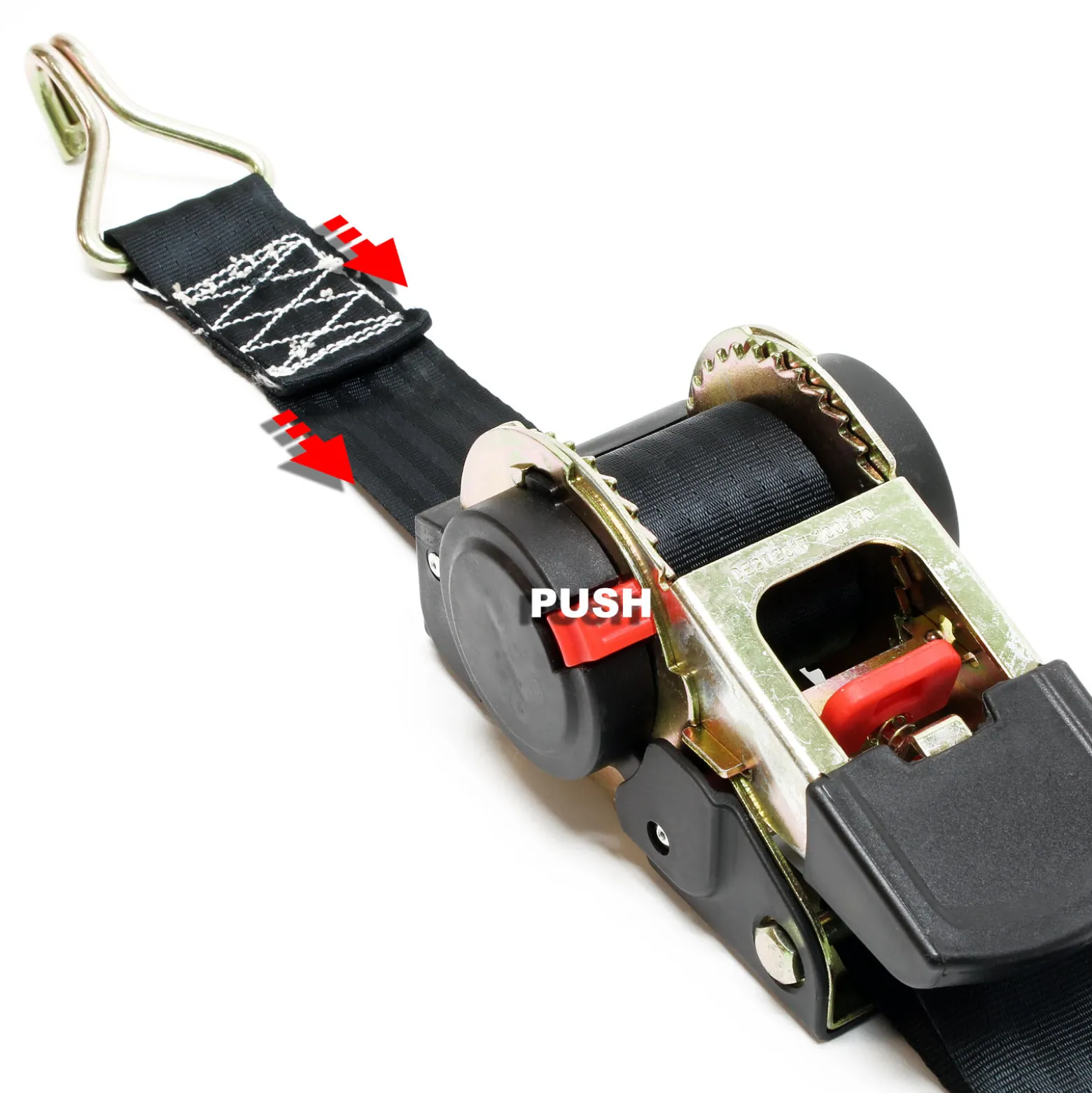 Wiltec Automatik Zurrgurt 4er Set 750 daN Zuglast 3 m x 50mm PES Spanngurt mit S-Haken selbstaufrollend, ideal für Autotransport