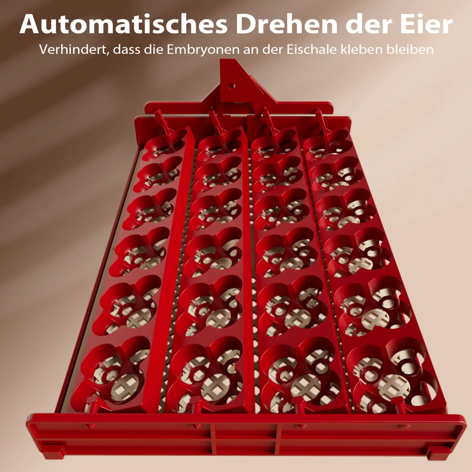 Wiltec Automatische Brutmaschine für 24 Eier, Inkubator mit vollautomatischem Wendesystem, Brutautomat mit Temperatursteuerung und Feuchtigskeitsregulierung, Brutkasten zum Eier ausbrüten