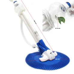 Wiltec automatischer Poolreiniger inkl. 12 Schläuchen Poolsauger Pool Bodensauger Oberflächensauger