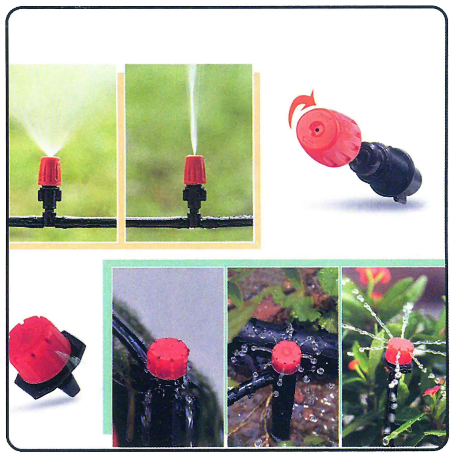 Wiltec Automatisches Bewässerungssystem mit Micro Drip System, 40m Tropfschlauch und 2 Aufsatzarten, Bewässerung für Garten mit Sprinkler Bewässerungsset