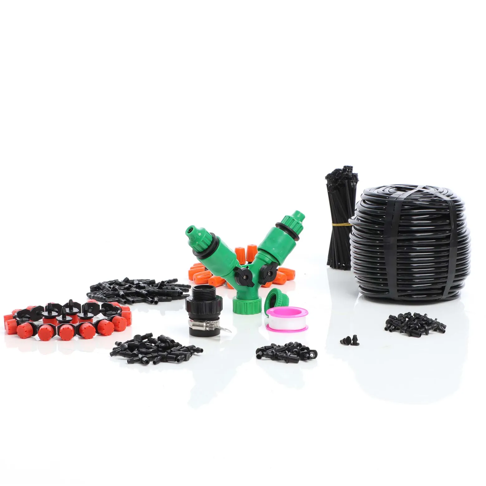 Wiltec Automatisches Bewässerungssystem mit Micro Drip System, 40m Tropfschlauch und 2 Aufsatzarten, Bewässerung für Garten mit Sprinkler Bewässerungsset