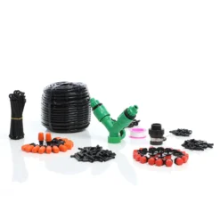 Wiltec Automatisches Bewässerungssystem mit Micro Drip System, 40m Tropfschlauch und 2 Aufsatzarten, Bewässerung für Garten mit Sprinkler Bewässerungsset