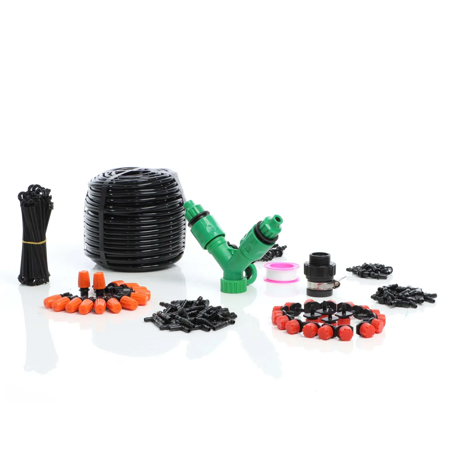 Wiltec Automatisches Bewässerungssystem mit Micro Drip System, 40m Tropfschlauch und 2 Aufsatzarten, Bewässerung für Garten mit Sprinkler Bewässerungsset