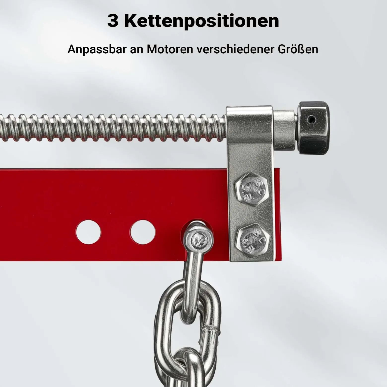 Wiltec Balancierer bis zu 900kg Positionierer für Werkstattkran als Kettenzug, Seilzug mit extra großen Befestigungsaugen Motorheber