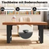 Wiltec Bankkufen aus Stahl 2er Set Vierkantrohren 40x43 cm schwarz pulverbeschichtet Bankgestell Bankbeine Tischbeine Tischgestell
