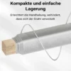 Wiltec Basteldraht silberfarben verzinkt 0,7 mm x 33 m, Wickeldraht zum Basteln und Binden, Blumendraht aus Stahl, Draht mit Holzwickel, Schmuckdraht – flexibel und stark