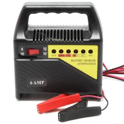Wiltec Batterieladegerät 6V 12V 6A Batterie und Ladegerät für Kfz, Motorräder, Rasenmäher, kleine Boote, Akkuladegerät mit Abschaltautomatik