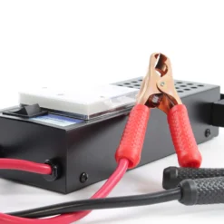 Wiltec Batterietester für 6V und 12V Batterien/Akkus, mit 2 Klemmzangen, justierbarer Skala, Batterieprüfer für Pkw Ladesystem, Lichtmaschine, Anlasser