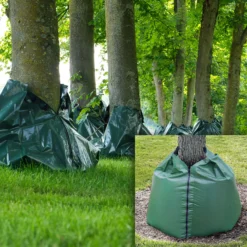 Wiltec Baumbeutel 75L, Wassersack für 35-40 mm dicke Bäume, Bewässerungssack aus PVC für Bäume zur langfristigen Wasserabgabe bei Trockenheit