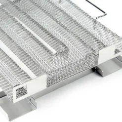 Wiltec BBQ Sparbrand 22,5x22,5x5,5cm Kaltrauchgenerator aus Edelstahl Brennzeit bis zu 8 h, Kaltraucherzeuger zum Kalträuchern Smoker