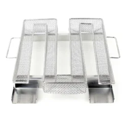 Wiltec BBQ Sparbrand 22x20,5x4,5cm Kaltrauchgenerator aus Edelstahl Brennzeit bis zu 8 h, Kaltraucherzeuger zum Kalträuchern Smoker
