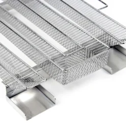 Wiltec BBQ Sparbrand 22x20,5x4,5cm Kaltrauchgenerator aus Edelstahl Brennzeit bis zu 8 h, Kaltraucherzeuger zum Kalträuchern Smoker