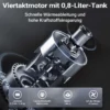 Wiltec Benzin Bodenhacke 60 cm Arbeitsbreite, Gartenhacke mit Motor 144 ccm, Motorhacke 6 Klingen, Bodenfräse mit Antrieb Euro 5, robuste Gartenfräse