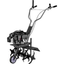 Wiltec Benzin Bodenhacke 60 cm Arbeitsbreite, Gartenhacke mit Motor 144 ccm, Motorhacke 6 Klingen, Bodenfräse mit Antrieb Euro 5, robuste Gartenfräse