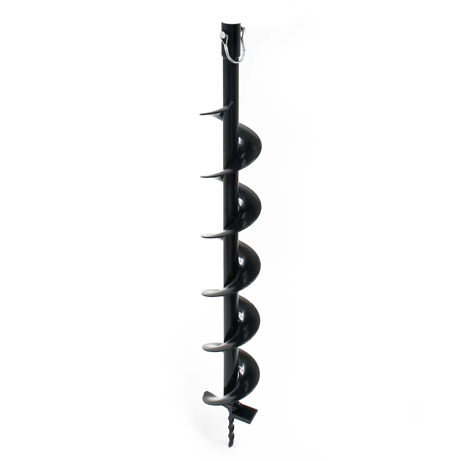 Wiltec Benzin Erdlochbohrer Set mit 100 mm Bohrer, 1,4 kW 1,9 PS 52ccm Pfahlbohrer Pflanzenbohrer