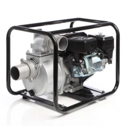 Wiltec Benzin Schmutzwasserpumpe 4kW 48.000l/h, 28m Förderhöhe, Wasserpumpe Gartenpumpe mit 80mm (3