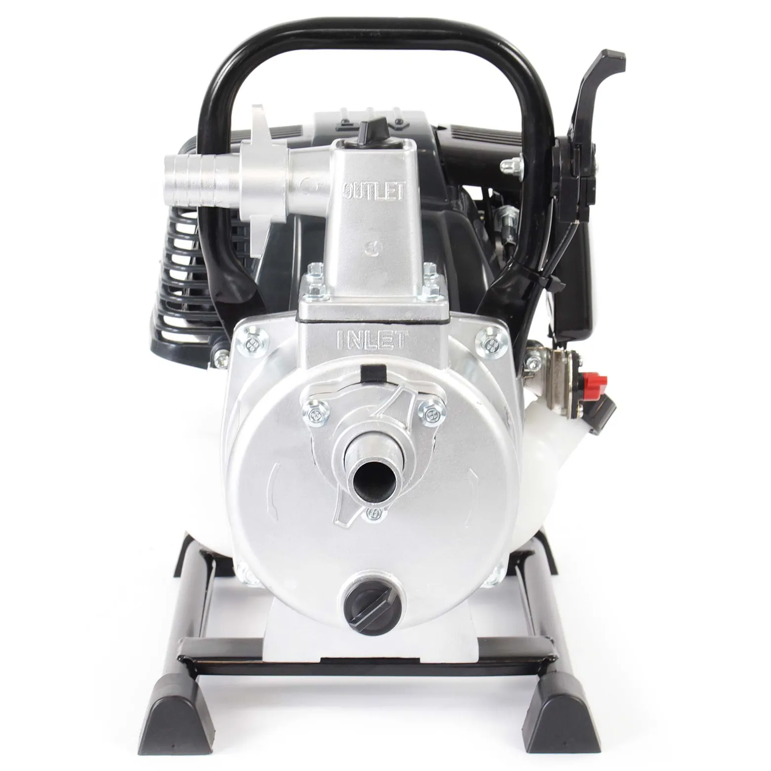 Wiltec Benzin Wasserpumpe 1kW 8.000l/h 6.500U/min, 30m Förderhöhe, Gartenpumpe mit 4 Takt Motor, Motorpumpe