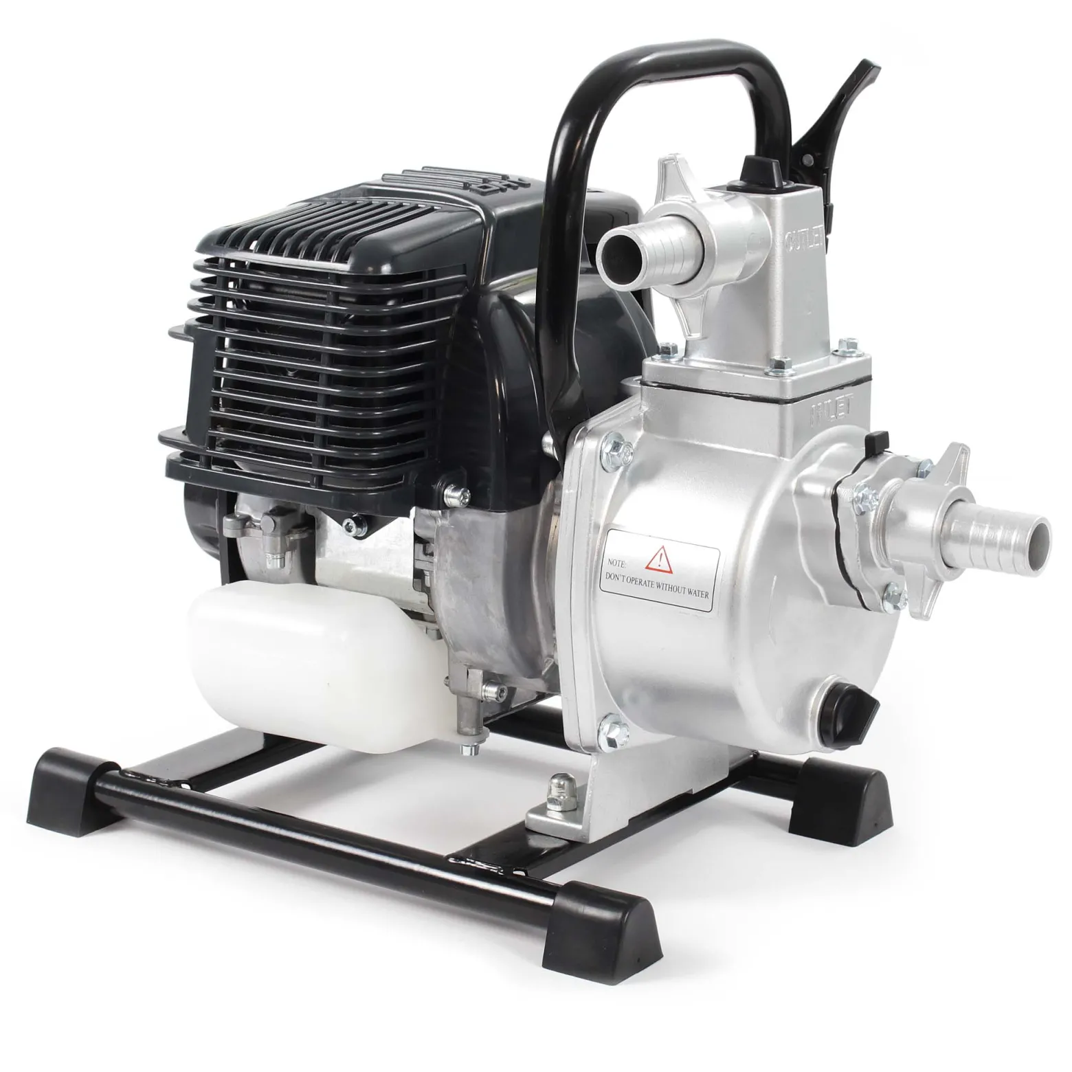 Wiltec Benzin Wasserpumpe 1kW 8.000l/h 6.500U/min, 30m Förderhöhe, Gartenpumpe mit 4 Takt Motor, Motorpumpe