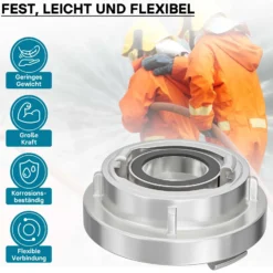 Wiltec Übergangsstück Storz Kupplung C 52 auf D 25 aus Aluminium Kupplungsreduzierung C/52 zu D/25