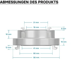 Wiltec Übergangsstück Storz Kupplung C 52 auf D 25 aus Aluminium Kupplungsreduzierung C/52 zu D/25