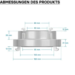 Wiltec Übergangsstück Storz Kupplung A 110 auf B 75 aus Aluminium Kupplungsreduzierung A/110 zu B/75