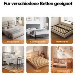Wiltec Bettschutzgitter 180 x 42 cm, klappbares Bettgitter, Kinder Rausfallschutz aus Nylon und Metall, Absturzsicherung Bett einfache Montage