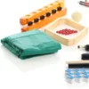 Wiltec Billard Zubehör Komplettset mit 4 Queues, 16 Billardkugeln, Dreieck, Wandhalterung und weiteren Accessoires Pool Billard Kelly Pool Set