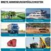 Wiltec Bio Dieselpumpe 12 V, 150 W, 40 l/min, Heizölpumpe selbstansaugend, Absaugpumpe für Diesel, Biodiesel, Heizöl, tragbare mobile Umfüllpumpe