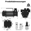Wiltec Bio Dieselpumpe 12 V, 550 W, 80 l/min, Heizölpumpe selbstansaugend, Absaugpumpe für Diesel, Biodiesel, Heizöl, tragbare mobile Umfüllpumpe