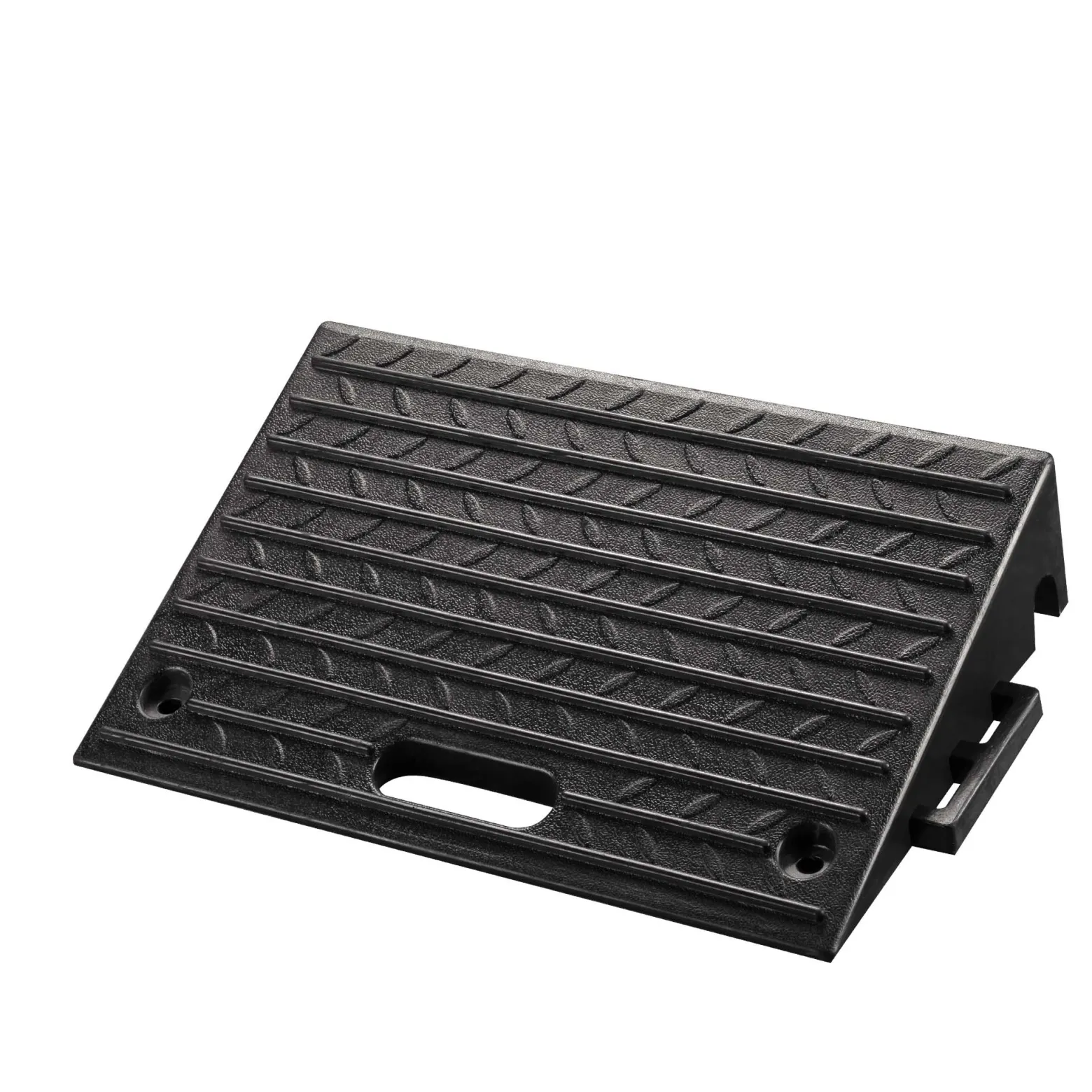 Wiltec Bordsteinrampe bis 50 t, Rampe aus robustem Gummi 500 x 315 x 107 mm, Modularer Aufbau, KFZ Auffahrrampe für Pkw, Motorrad oder Lkw