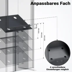Wiltec Briefkasten anthrazit 420 x 240 x 1020 mm, Standbriefkasten zur Bodenmontage mit Schloss, abschließbarer Postkasten aus Stahl mit Dach