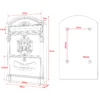 Wiltec Briefkasten Antik Design weiß 260 x 90 x 400 mm, Wandbriefkasten mit Schloss, Namensschild und Sichtschlitzen, Postkasten aus Stahl