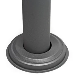 Wiltec Briefkasten Ständer Anthrazit 1200 x 500 mm, Standfuß für Postkasten Briefkästen Mailbox, Briefkastenständer aus Stahl für Standbriefkasten