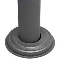 Wiltec Briefkasten Ständer 2-fach Anthrazit 1200 x 1000 mm, Doppel Standfuß für Postkasten Briefkästen Mailbox, Briefkastenständer aus Stahl für Standbriefkasten